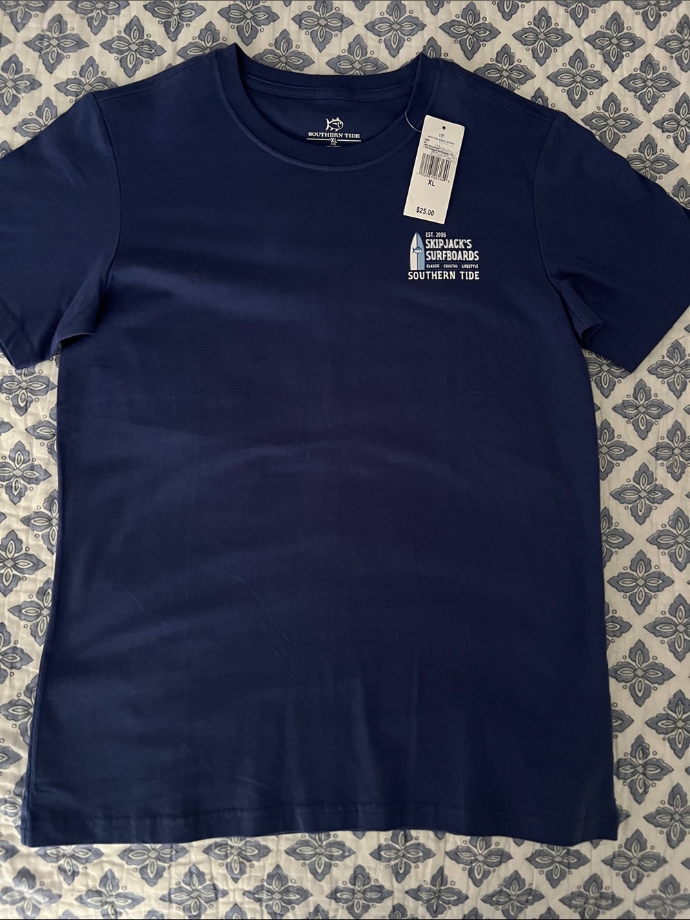 BNWT Boys Southern Tide Navy Crewneck Short-Sleeve Tee Size XL (16)